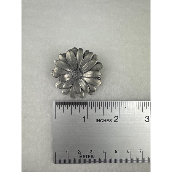Seagull Pewter Floral Daisy Pin Brooch 2006 Women Silver Tone Metal - Picture 4 of 4